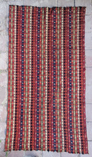 Antique Sivas shawl wool and wool incredible fine work and like rainbow colors 1,27x69 cm ( 27'' x 50'' inches ) Circa 1820-1835          