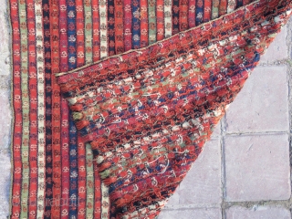 Antique Sivas shawl wool and wool incredible fine work and like rainbow colors 1,27x69 cm ( 27'' x 50'' inches ) Circa 1820-1835          