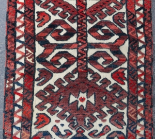 Antique Turkoman Tente band Fragment very nice colors, very fine size 1'5''x3'5'' Feet (1,07x46 cm) Circa 1880-1890                