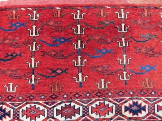 Antique Turkoman tyrnak Gul wonderful colors and very good condition nice pile all original size: 3,25x1,92 cm  Circa 1890 or 1900           