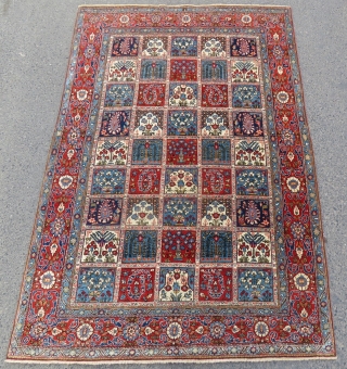 Persian Qoom rug 1001 nights design wonderful colors and excellent condition all original Circa 1950                  