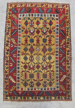 Antique Avar rug wonderful colours and very good condition with repair Circa 1880                    