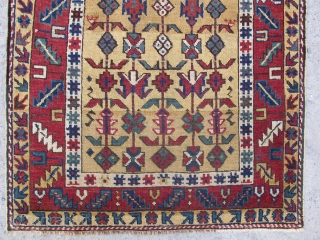 Antique Avar rug wonderful colours and very good condition with repair Circa 1880                    