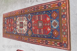 Caucasian Chayly Kasak wonderful colours and very good condition all orginal size: 3,30 x 1,27 cm Circa 1880               