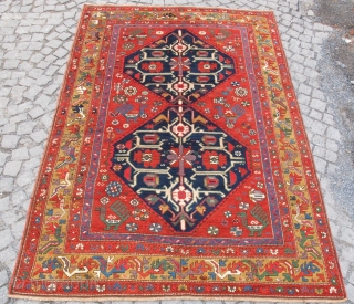 Kasak rug wonderful colours and excellent condition,  all orginal size : 2,48 X 1,68 cm Circa 1910 
SOLD THANKS             