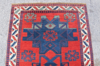 Antique Caucasian Kasak Leshgi Wonderful colours  Circa 1900 or 1910                      