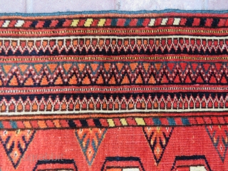 Turkoman small arabache rug wonderful colors and very good condition all original size 1,17x93 cm Circa 1900-1910                