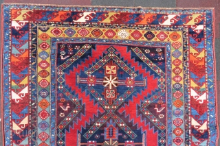 Caucassian Kasak carpet wonderful colors and excellent condition full pile all original size 3,95x1,96 cm Circa 1890-1900                