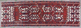 Turkoman tent bant Fragment wonderful colors size (52x16 inches) 1,34x41 cm Circa 1900                    