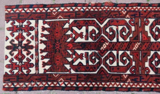 Turkoman tent bant Fragment wonderful colors size (52x16 inches) 1,34x41 cm Circa 1900                    