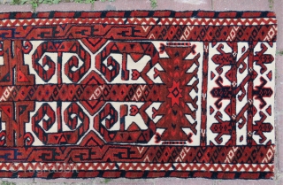 Turkoman tent bant Fragment wonderful colors size (52x16 inches) 1,34x41 cm Circa 1900                    