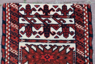 Turkoman tent bant Fragment wonderful colors size (52x16 inches) 1,34x41 cm Circa 1900                    