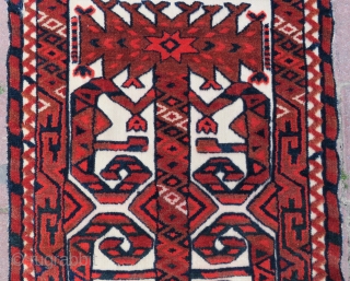 Turkoman tent bant Fragment wonderful colors size (52x16 inches) 1,34x41 cm Circa 1900                    