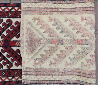 Turkoman tent bant wonderful colors and very nice condition size 1,05x41 cm  and circa 1900                 