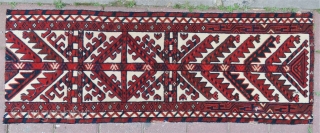 Turkoman tent bant wonderful colors and very nice condition size 1,05x41 cm  and circa 1900                 