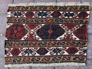 Caucassian Borchalo Kasak sumak panel amazing colors and excellent condition all original size 54x39 cm Circa 1870-1880                