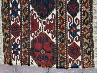 Caucassian Borchalo Kasak sumak panel amazing colors and excellent condition all original size 54x39 cm Circa 1870-1880                