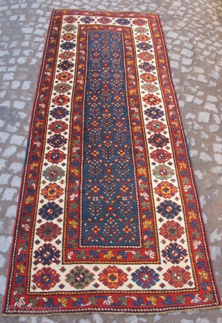 Antique Caucasian Genge Kasak excellent condition full pile all orginal size 3,02x1,20 cm Circa 1880                  