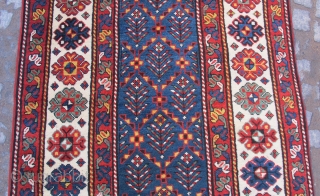 Antique Caucasian Genge Kasak excellent condition full pile all orginal size 3,02x1,20 cm Circa 1880                  