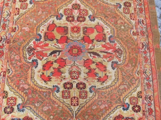 Antique Persian GULFARAN  Malayer Gallery rug Circa 1890 Camel heir mean color ( Just we made control ) no repair Orginal           