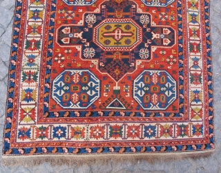 Caucasian Konakent Shirvan excellent condition very nice colors and size 2,05x1,34 cm (81 X 53  inches ) Circa 1900             