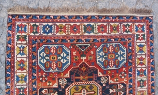 Caucasian Konakent Shirvan excellent condition very nice colors and size 2,05x1,34 cm (81 X 53  inches ) Circa 1900             