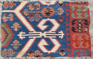 Central Anatolian Konya  Kilim fragment wonderful colors and size 86x54 cm                     