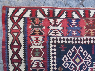 Shirvan Shahnasar Kilim very good condition all orginal Size:3,50 x 2,05 cm Circa 1900                   