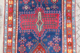 Caucasian Kilim design kasak wonderful colors and excellent condition all original Circa 1930                    