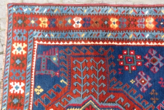 Caucasian Kilim design kasak wonderful colors and excellent condition all original Circa 1930                    