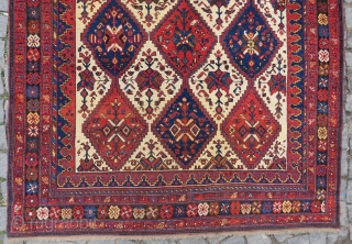 Wonderful Avshar rug like tile colors very nice condition all original Circa 1890-1900                    