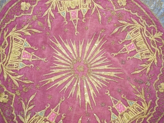 Antique Ottoman gold and thread for table cover  ower 100 years old                    