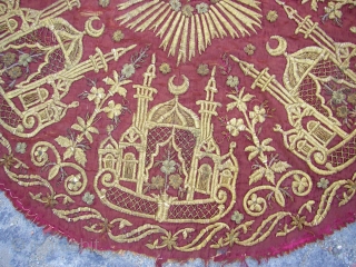 Antique Ottoman gold and thread for table cover  Late 19 C.                     
