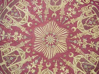 Antique Ottoman gold and thread for table cover  Late 19 C.                     