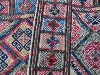 Antique Caucasian verneh technic  cradle panel all colors are Natural, excellent  condition and all original size 1,00 x 37 cm Circa 1875-1880         