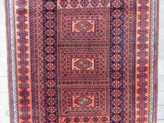 Baluch rug Designed with a chest very nice colors and excellent condition all original and very fine Circa 1915-1920              