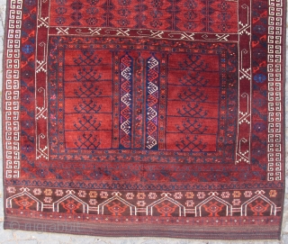 Turkoman engsi Berdeh wonderful colors and very good condition all original size 2,35x1,60 cm Circa 1900                 