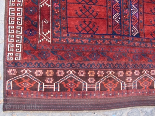 Turkoman engsi Berdeh wonderful colors and very good condition all original size 2,35x1,60 cm Circa 1900                 