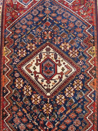 Antique Shiraz Hamse wondeful colours circa 1900 size: 1,99 X 1,46 cm                     