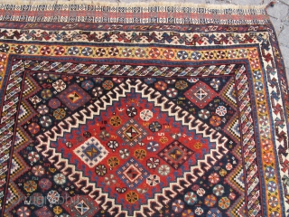 Antique Qashqai wonderful colors and restored condition circa 1890 and size: 2,65 X 1,30 cm                  