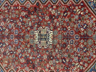Old Shiraz Rug 4’10”x7’9” feet ( 1,48x2,36 cm ) nice colors and nice conditions all original AVAILABLE if need any more information please contact mail sahcarpets@gmail.com or DM messenger or WhatsApp +905358635050  ...