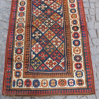 Antique Kasak carpet,vegetable colours, 
Size: 71 x 44 inches (1,79 x 1,11 cm)
Circa 1890's                   