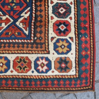 Antique Kasak carpet,vegetable colours, 
Size: 71 x 44 inches (1,79 x 1,11 cm)
Circa 1890's                   