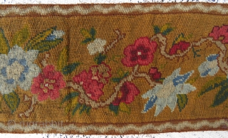 Antique tapestry technic belt wonderful colors and excellent condition all original size 1,23 x 15 cm Circa 1890-1900               