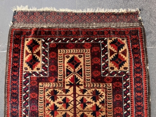 Antique Baluch Prayer rug part of silk nice long kilim and nice camel hair all nice.
İf you need any more information please contact sahcarpets@gmail.com or for Whatsapp +905358635050 
Thank you very much  ...