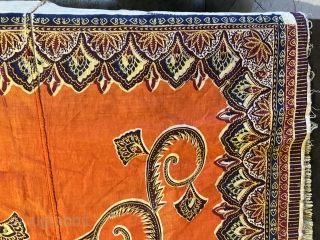 İndian kalamkari Textile orange                             