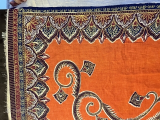 İndian kalamkari Textile orange                             