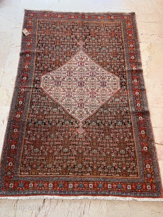 Old senneh rug Side is silk and very good colors and very nice condition all original İf you need any more information please contact sahcarpets@gmail.com or for Whatsapp +905358635050 
Thank you very  ...