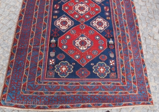 Caucasian Baku shirvan rug wonderful colors and very good condition all orginal size is 2,65x1,83 cm ( 104'' x 72'' inches ) Circa 1900         