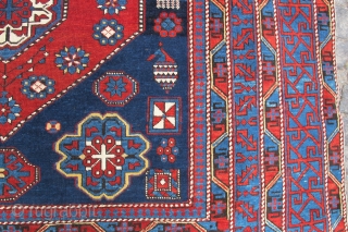 Caucasian Baku shirvan rug wonderful colors and very good condition all orginal size is 2,65x1,83 cm ( 104'' x 72'' inches ) Circa 1900         